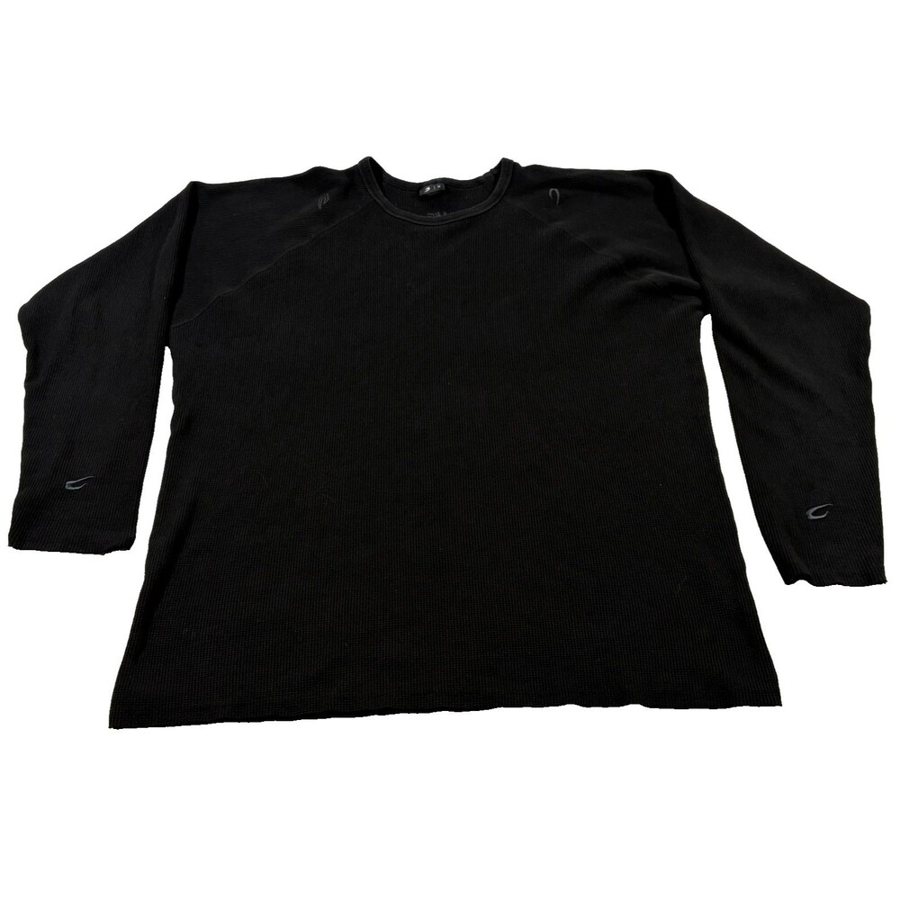BOXRAW LFG Black Thermal Ribbed Training Sweatshirt Top Pullover Cotton Sz M